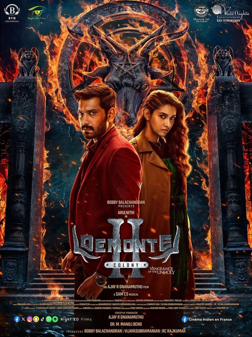 Affiche du film Demonte Colony 2 (2024) de R. Ajay Gnanamuthu. Voir Demonte Colony 2 en streaming / torrent sur meilleurs-films.fr