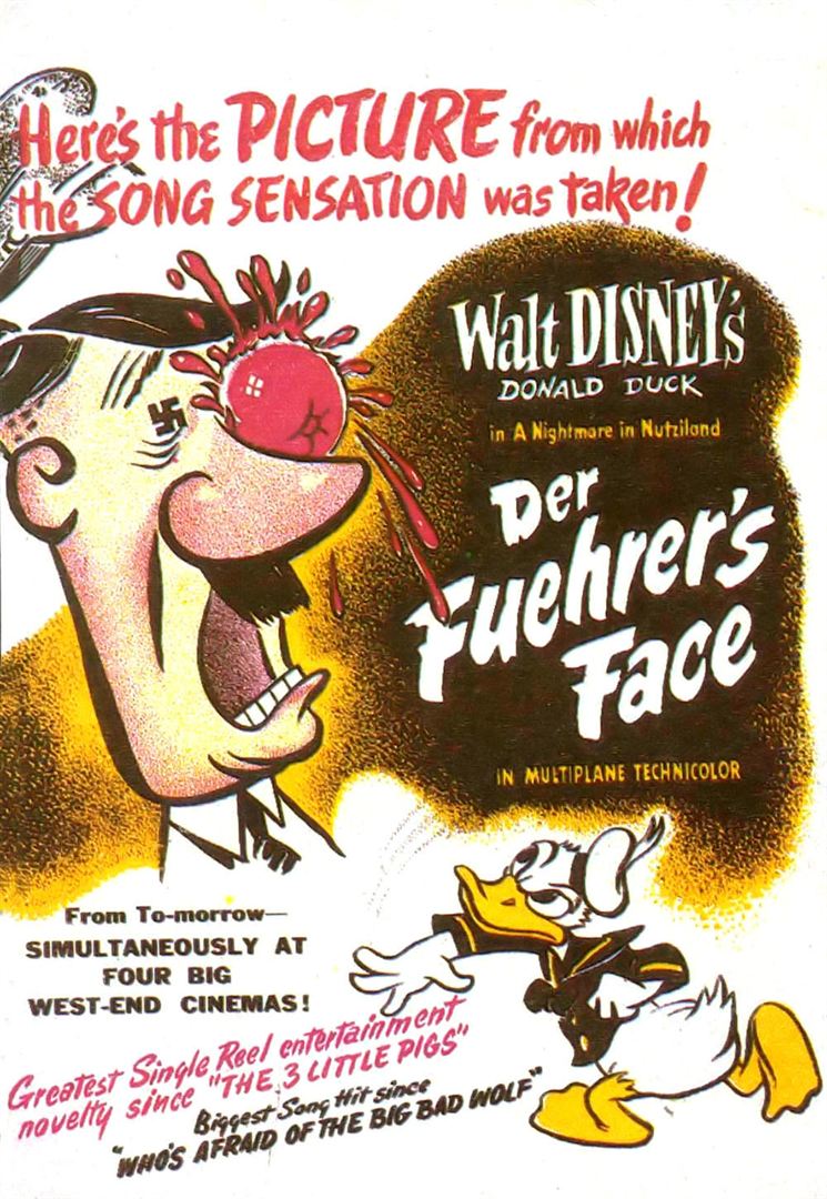 Affiche du court métrage Der Fuehrer’s Face (1942) de Ben Sharpsteen. Voir Der Fuehrer’s Face en streaming / torrent sur meilleurs-films.fr