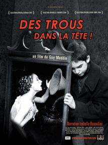 Affiche du film Des trous dans la tête (2006) de Guy Maddin. Voir Des trous dans la tête en streaming / torrent sur meilleurs-films.fr