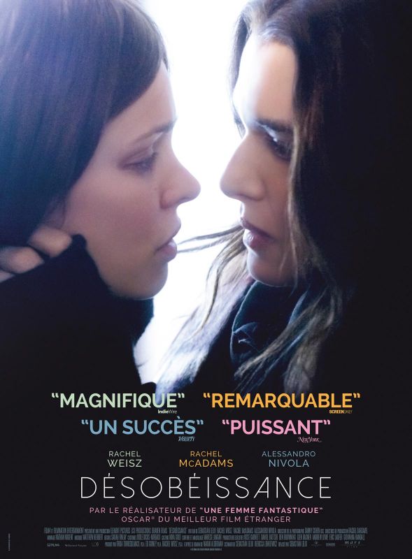 Affiche du film Désobéissance (2017) de Sebastián Lelio Affiche du film Désobéissance (2017) de Sebastián Lelio. Voir Désobéissance en streaming / torrent sur meilleurs-films.fr