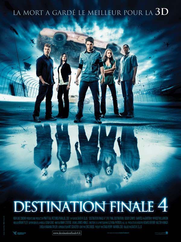 Affiche du film Destination finale 4 (2009) de David R. Ellis. Voir Destination finale 4 en streaming / torrent sur meilleurs-films.fr
