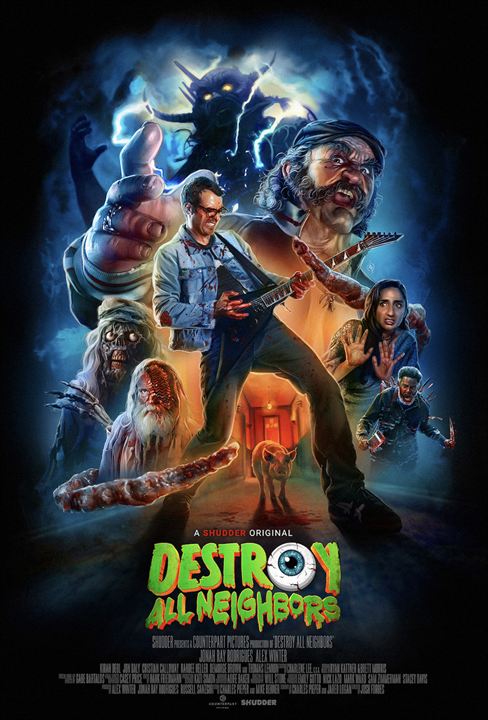 Affiche du film Destroy All Neighbors (2024) de Josh Forbes. Voir Destroy All Neighbors en streaming / torrent sur meilleurs-films.fr