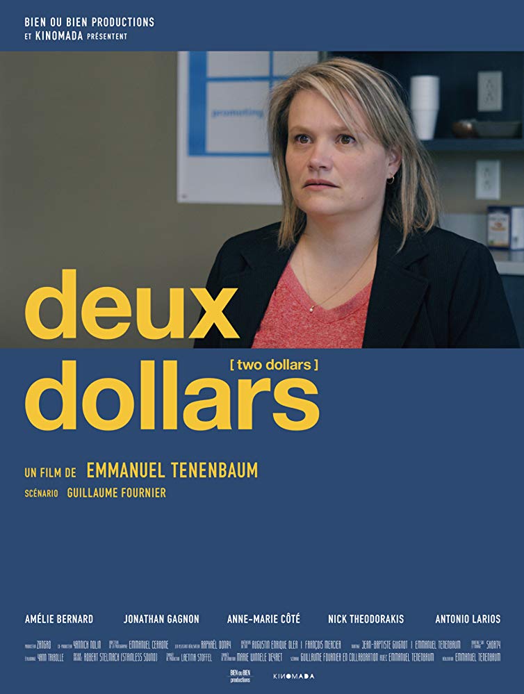 Affiche du court métrage Deux dollars (2017) de Emmanuel Tenenbaum. Voir Deux dollars en streaming / torrent sur meilleurs-films.fr