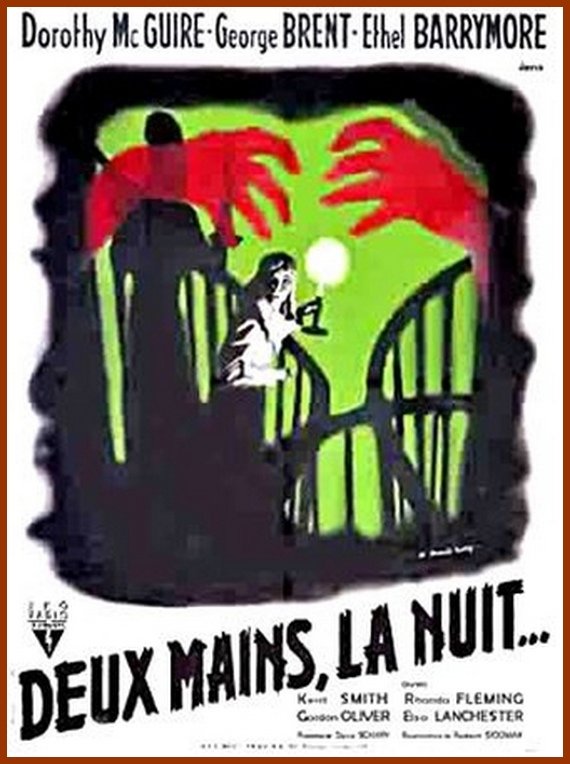 Affiche du film Deux mains, la nuit (1945) de Robert Siodmak. Voir Deux mains, la nuit en streaming / torrent sur meilleurs-films.fr