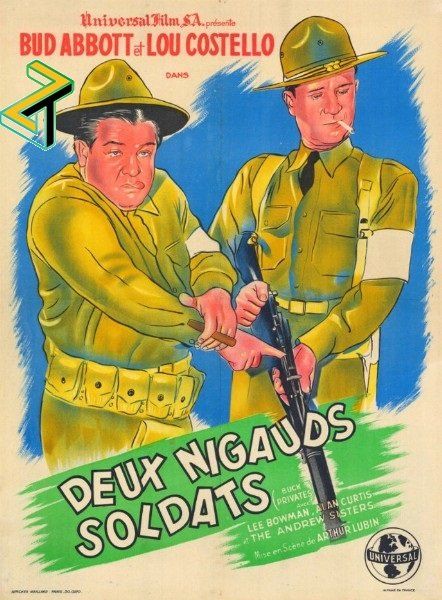 Affiche du film Deux Nigauds soldats (1941) de Arthur Lubin. Voir Deux Nigauds soldats en streaming / torrent sur meilleurs-films.fr