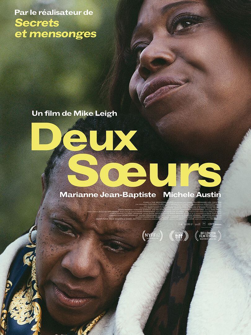 Affiche du film Deux sœurs (2025) de Mike Leigh. Voir Deux sœurs en streaming / torrent sur meilleurs-films.fr