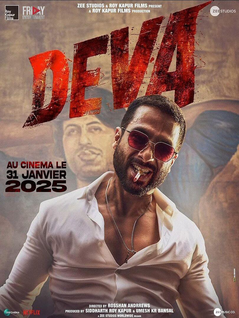 Affiche du film Deva (2025) de Roshan Andrews. Voir Deva en streaming / torrent sur meilleurs-films.fr