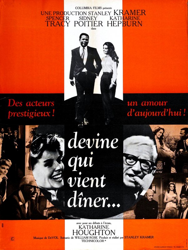 Affiche du film Devine qui vient dîner… (1967) de Stanley Kramer. Voir Devine qui vient dîner… en streaming / torrent sur meilleurs-films.fr