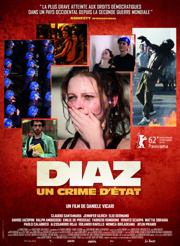 Affiche du film Diaz – Un crime d’État (2012) de Daniele Vicari. Voir Diaz – Un crime d’État en streaming / torrent sur meilleurs-films.fr