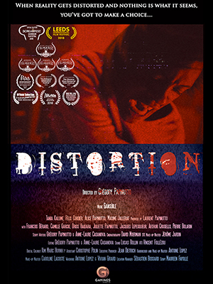 Affiche du court métrage Distortion (2017) de Grégory Papinutto. Voir Distortion en streaming / torrent sur meilleurs-films.fr