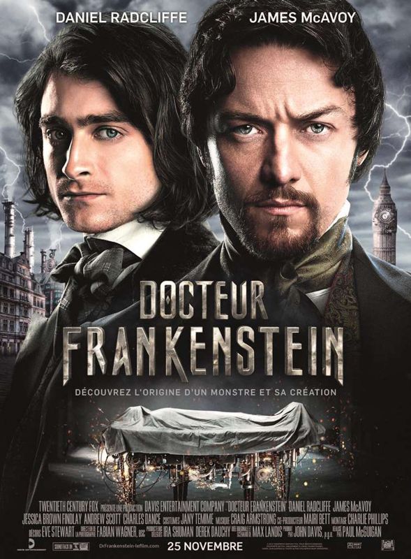 Affiche du film Docteur Frankenstein (2015) de Paul McGuigan. Voir Docteur Frankenstein en streaming / torrent sur meilleurs-films.fr