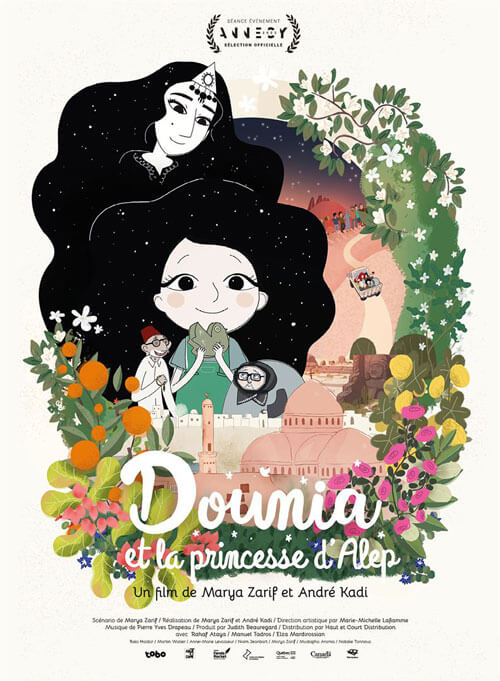 Affiche du film Dounia et la princesse d’Alep (2023) de André Kadi. Voir Dounia et la princesse d’Alep en streaming / torrent sur meilleurs-films.fr