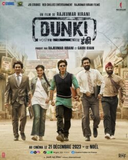 Affiche du film Dunki (2023) de Rajkumar Hirani.