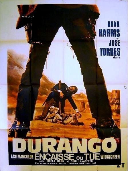 Affiche du film Durango encaisse ou tue (1971) de Roberto Bianchi Montero. Voir Durango encaisse ou tue en streaming / torrent sur meilleurs-films.fr