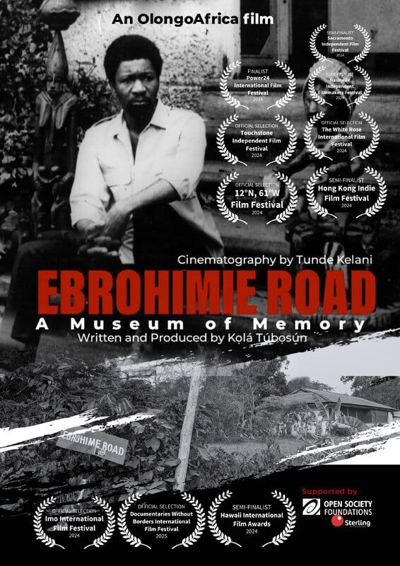 Affiche du film Ebrohimie Road (2025) de Kola TUBOSUN Affiche du film Ebrohimie Road (2025) de Kola TUBOSUN. Voir Ebrohimie Road en streaming / torrent sur meilleurs-films.fr