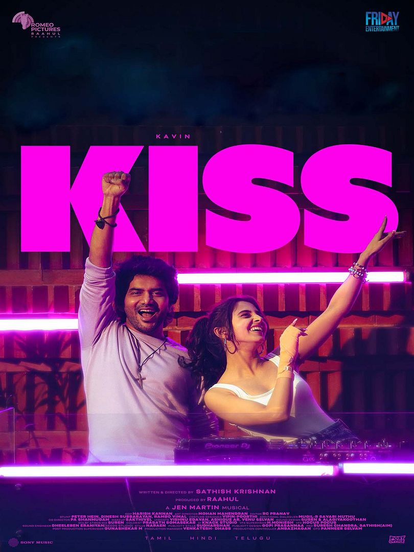 Affiche du film Kiss (2025) de Sathish Krishnan. Voir Kiss en streaming / torrent sur meilleurs-films.fr
