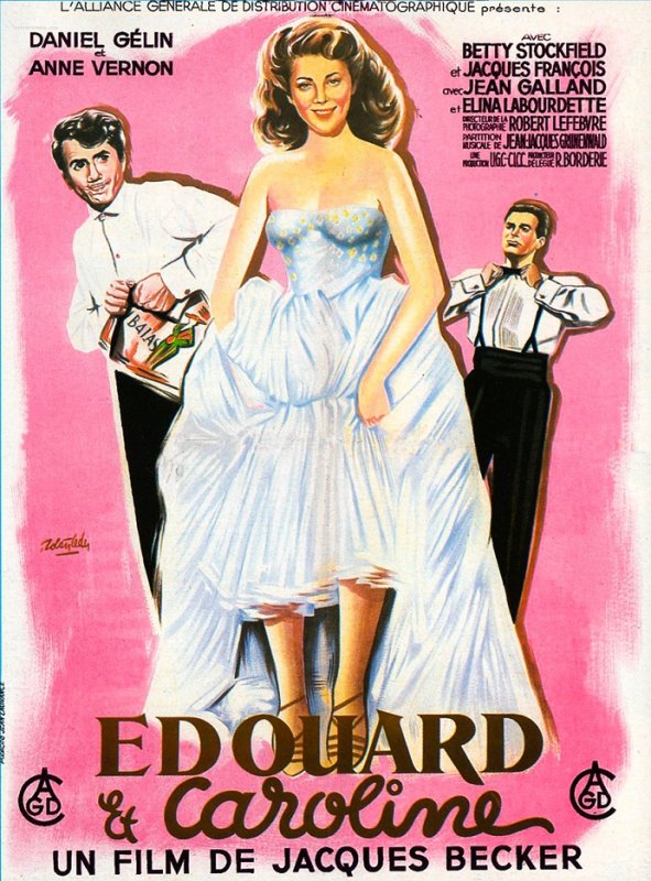Affiche du film Edouard et Caroline (1950) de Jacques Becker. Voir Edouard et Caroline en streaming / torrent sur meilleurs-films.fr