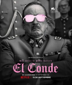 Affiche du film Le Comte (2023) de Guillermo Calderón & Pablo Larraín.
