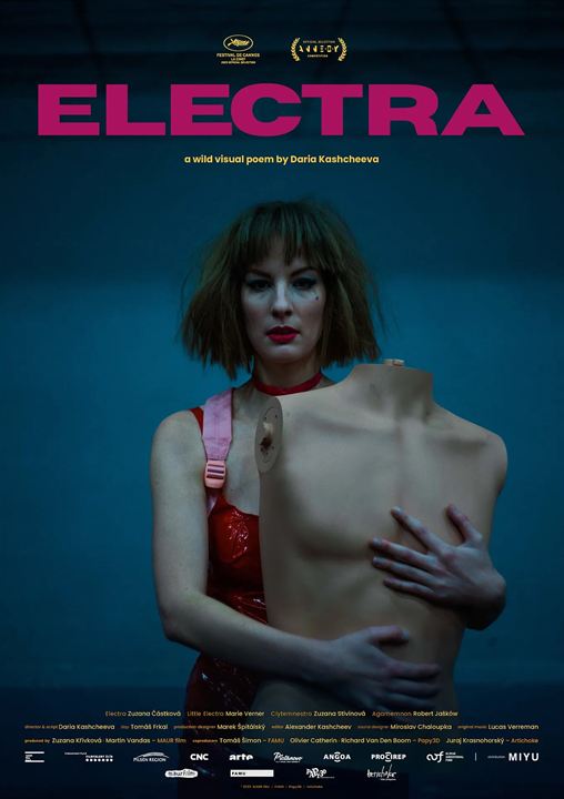 Affiche du court métrage Electra (2025) de Daria Kashcheeva. Voir Electra en streaming / torrent sur meilleurs-films.fr