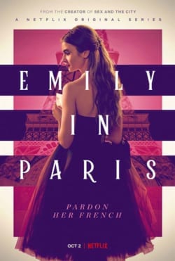 Affiche de la série Emily in Paris (2020) de Darren Star.