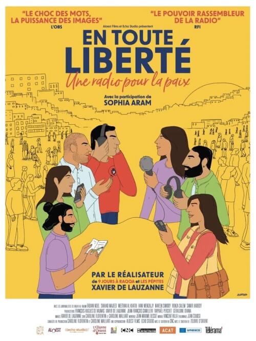Affiche du film En toute liberté – une radio pour la paix (2023) de Sylvain Tesson. Voir En toute liberté – une radio pour la paix en streaming / torrent sur meilleurs-films.fr