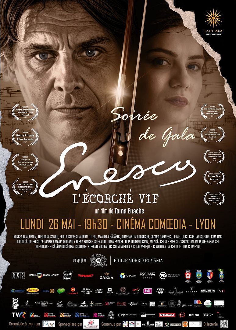 Affiche du film Enescu, L’écorché vif (2024) de Toma Enache. Voir Enescu, L’écorché vif en streaming / torrent sur meilleurs-films.fr