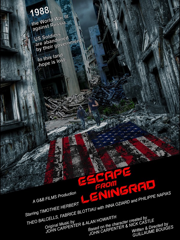 Affiche du court métrage Escape from Leningrad – A Snake Plissken Story (2018) de Guillaume Bouiges. Voir Escape from Leningrad – A Snake Plissken Story en streaming / torrent sur meilleurs-films.fr