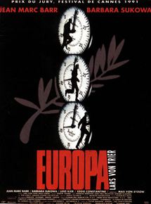 Affiche du film Europa (1991) de Lars von Trier. Voir Europa en streaming / torrent sur meilleurs-films.fr