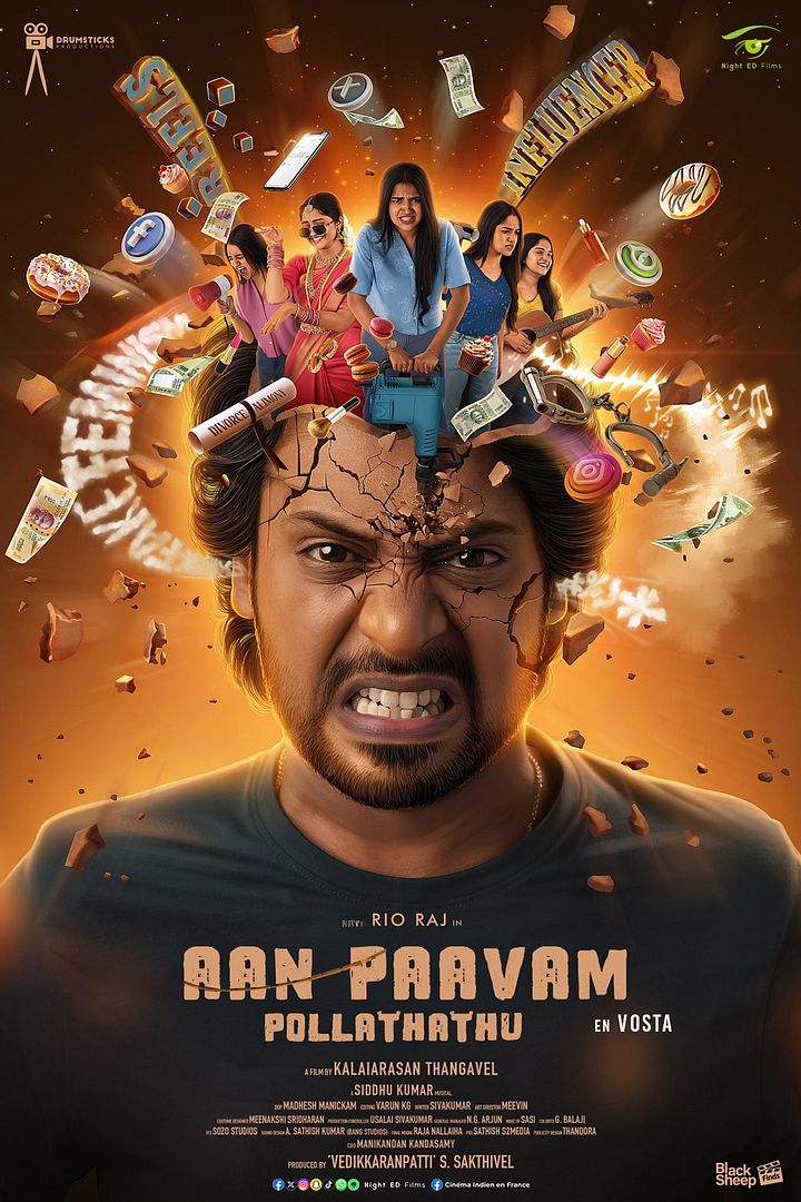 Affiche du film Aan Paavam Pollathathu (2025) de Kalaiarasan Thangavel