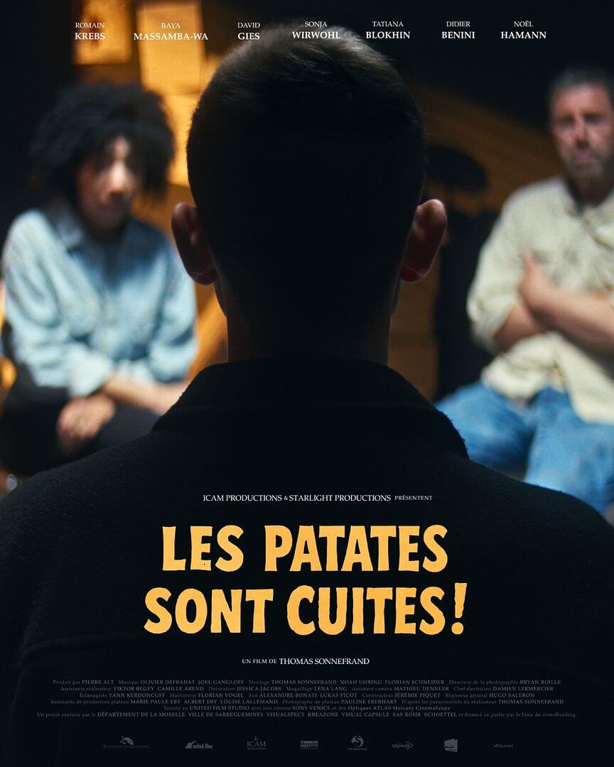 Affiche du court métrage Les patates sont cuites (2025) de Thomas Sonnefrand. Voir Les patates sont cuites en streaming / torrent sur meilleurs-films.fr