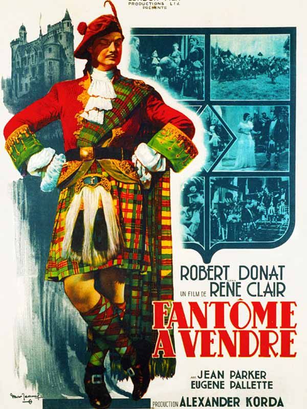 Affiche du film Fantôme à vendre (1935) de René Clair. Voir Fantôme à vendre en streaming / torrent sur meilleurs-films.fr