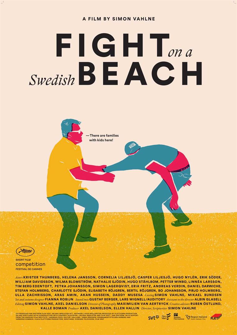 Affiche du court métrage Fight on a swedish beach () de Simon Vahlne. Voir Fight on a swedish beach en streaming / torrent sur meilleurs-films.fr