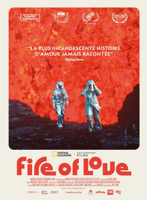 Affiche du film Fire of Love (2022) de Sara Dosa. Voir Fire of Love en streaming / torrent sur meilleurs-films.fr