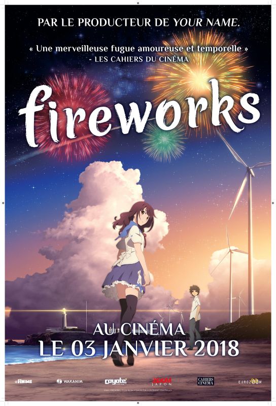 Affiche du film Fireworks (2017) de Akiyuki Shimbo Affiche du film Fireworks (2017) de Akiyuki Shimbo. Voir Fireworks en streaming / torrent sur meilleurs-films.fr