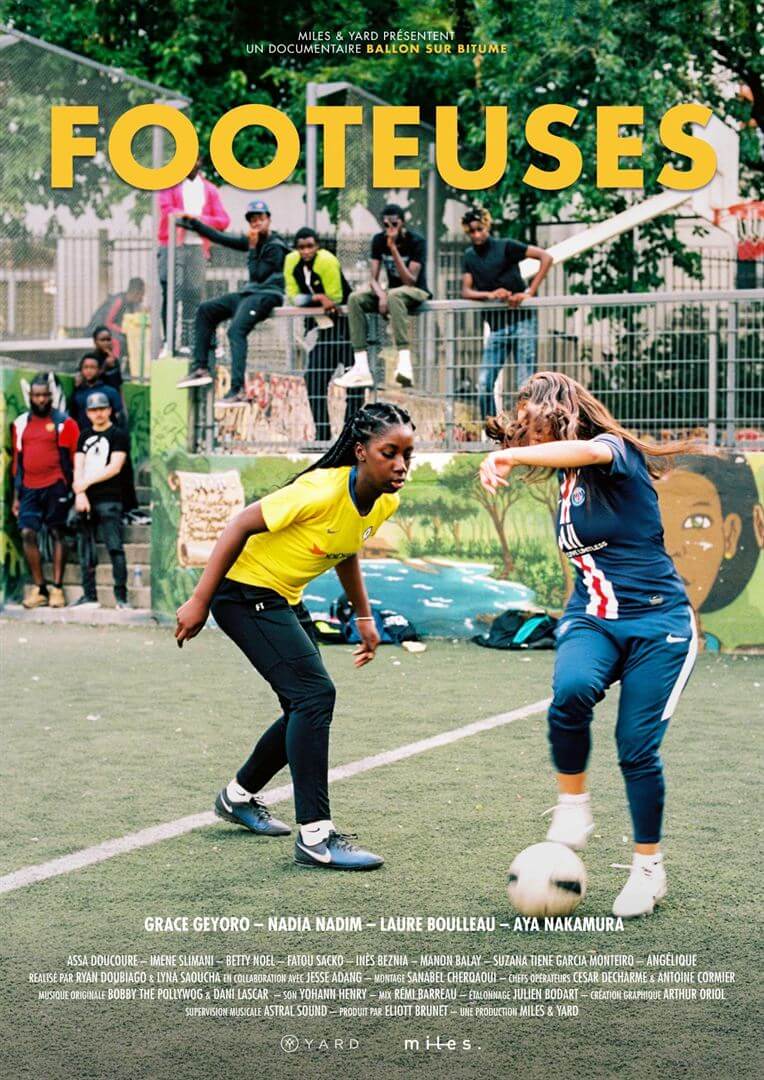Affiche du court métrage Footeuses (2025) de Lyna Saoucha. Voir Footeuses en streaming / torrent sur meilleurs-films.fr