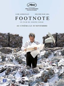 Affiche du film Footnote (2011) de Joseph Cedar Affiche du film Footnote (2011) de Joseph Cedar. Voir Footnote en streaming / torrent sur meilleurs-films.fr