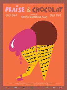 Affiche du film Fraise et chocolat (1994) de Juan Carlos Tabio,Tomas Gutierrez Alea,. Voir Fraise et chocolat en streaming / torrent sur meilleurs-films.fr