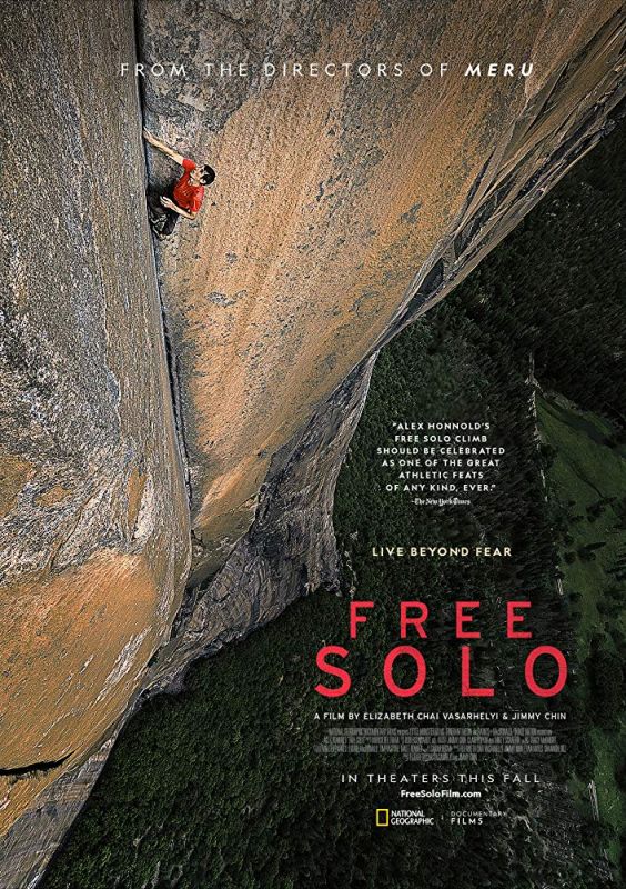 Affiche du film Free Solo (2018) de Elizabeth Chai Vasarhelyi. Voir Free Solo en streaming / torrent sur meilleurs-films.fr