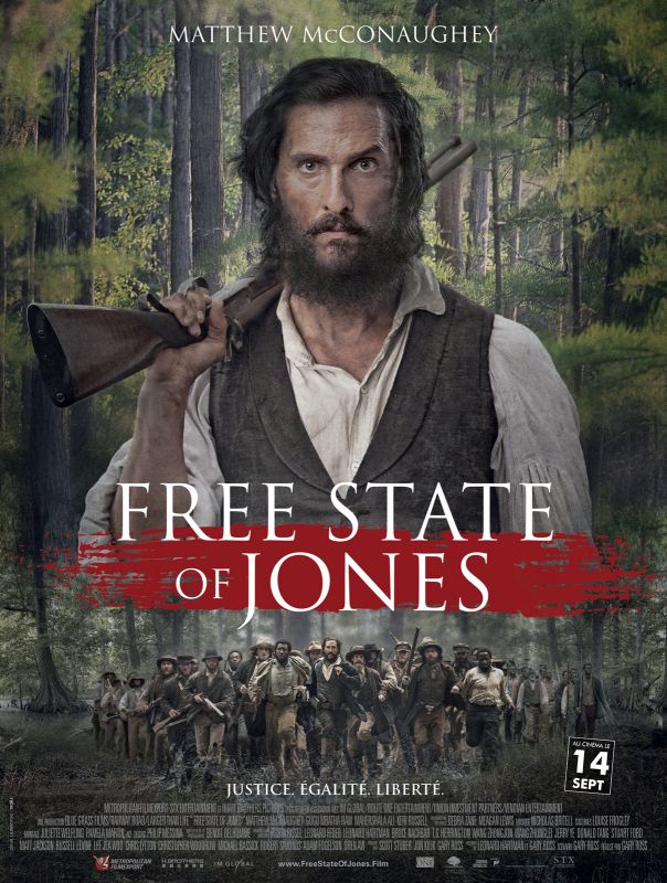 Affiche du film Free State Of Jones (2016) de Gary Ross. Voir Free State Of Jones en streaming / torrent sur meilleurs-films.fr