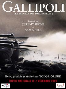 Affiche du film Gallipoli (la bataille des Dardanelles) (2005) de Tolga Örnek. Voir Gallipoli (la bataille des Dardanelles) en streaming / torrent sur meilleurs-films.fr