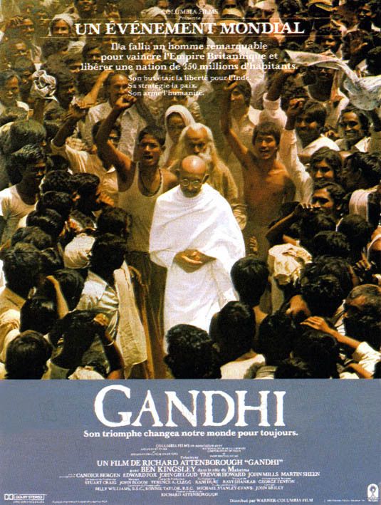 Affiche du film Gandhi (1982) de Richard Attenborough Affiche du film Gandhi (1982) de Richard Attenborough. Voir Gandhi en streaming / torrent sur meilleurs-films.fr