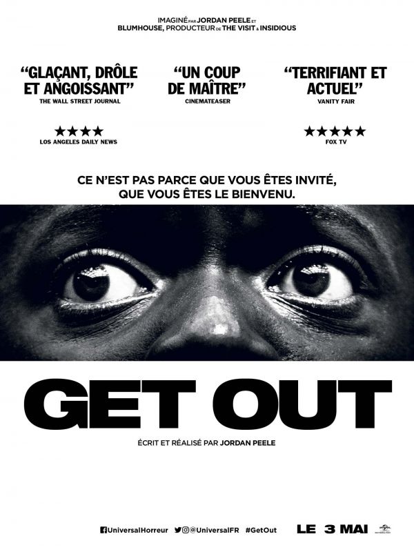 Affiche du film Get Out (2017) de Jordan Peele Affiche du film Get Out (2017) de Jordan Peele. Voir Get Out en streaming / torrent sur meilleurs-films.fr