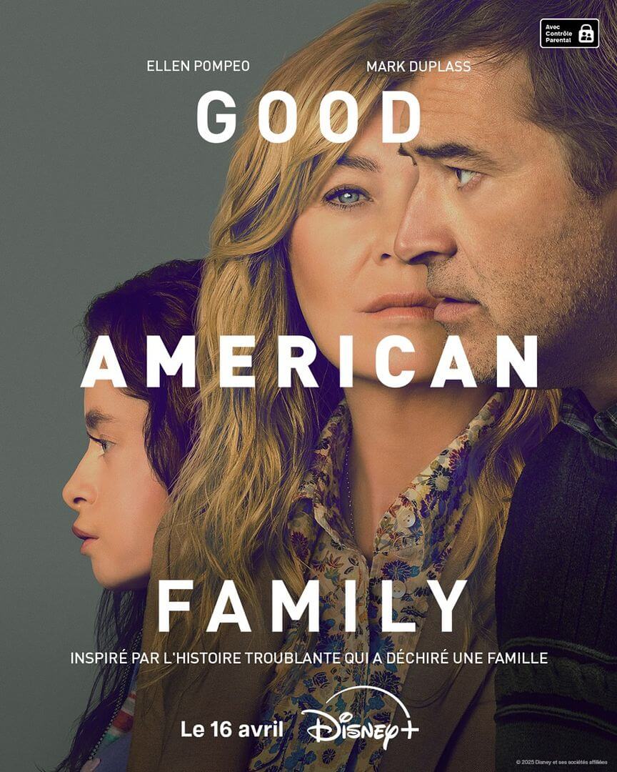 Affiche de la série Good American Family (2025) de Katie Robbins. Voir Good American Family en streaming / torrent sur meilleurs-films.fr