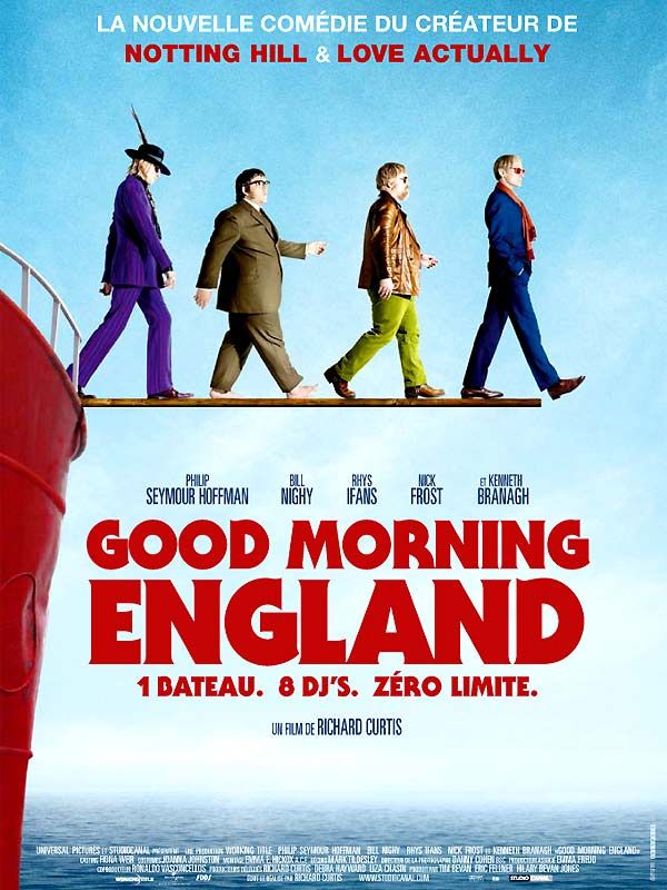 Affiche du film Good Morning England (2009) de Richard Curtis. Voir Good Morning England en streaming / torrent sur meilleurs-films.fr