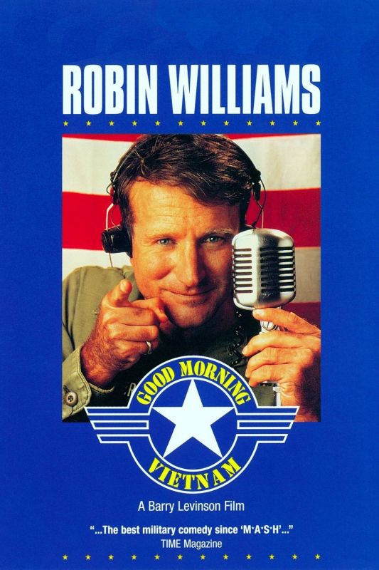 Affiche du film Good Morning, Vietnam (1987) de Barry Levinson. Voir Good Morning, Vietnam en streaming / torrent sur meilleurs-films.fr