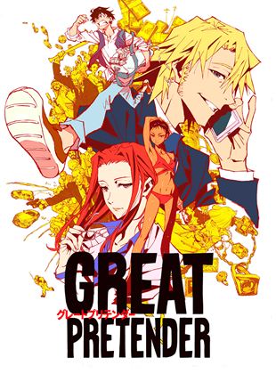 Affiche de la série Great Pretender (2020) de Ryota Kosawa. Voir Great Pretender en streaming / torrent sur meilleurs-films.fr