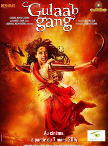 Affiche du film Gulaab Gang (2014) de Soumik Sen. Voir Gulaab Gang en streaming / torrent sur meilleurs-films.fr