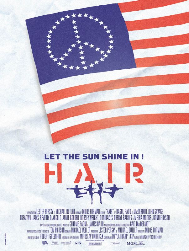 Affiche du film Hair (1979) de Milos Forman. Voir Hair en streaming / torrent sur meilleurs-films.fr
