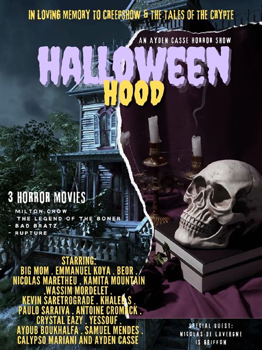 Affiche du court métrage Halloween Hood (2025) de Ayden Casse. Voir Halloween Hood en streaming / torrent sur meilleurs-films.fr