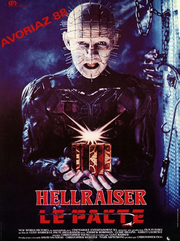 Affiche du film Hellraiser le pacte (1987) de Clive Barker. Voir Hellraiser le pacte en streaming / torrent sur meilleurs-films.fr